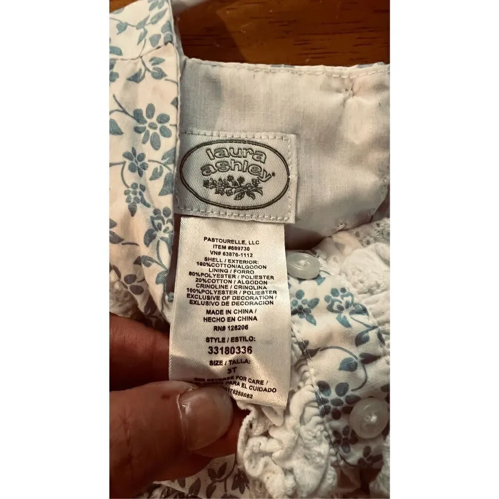 Laura Ashley Floral Layer Dress Girls Toddler Size 3T (B)